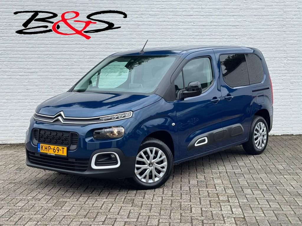 Citroen Berlingo 1.2 PureTech AIrco Cruise Carplay Trekhaak, Auto's, Navigatiesysteem, Monovolume, Blauw, Handgeschakeld