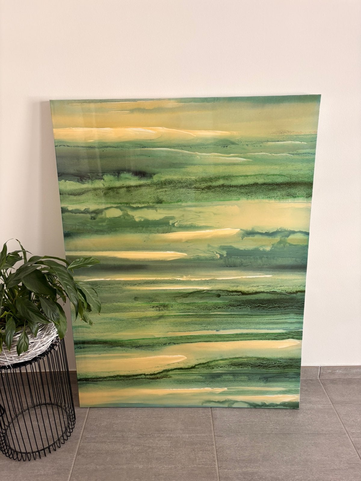 Peinture abstraire mer, Enlèvement