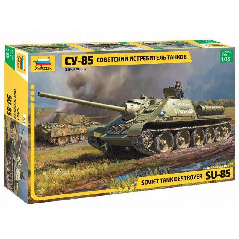 ZVEZDA 3690 SOVIET TANK DESTROYER SU-85 échelle 1/35, Neuf, Autres marques, Tank, Enlèvement ou Envoi