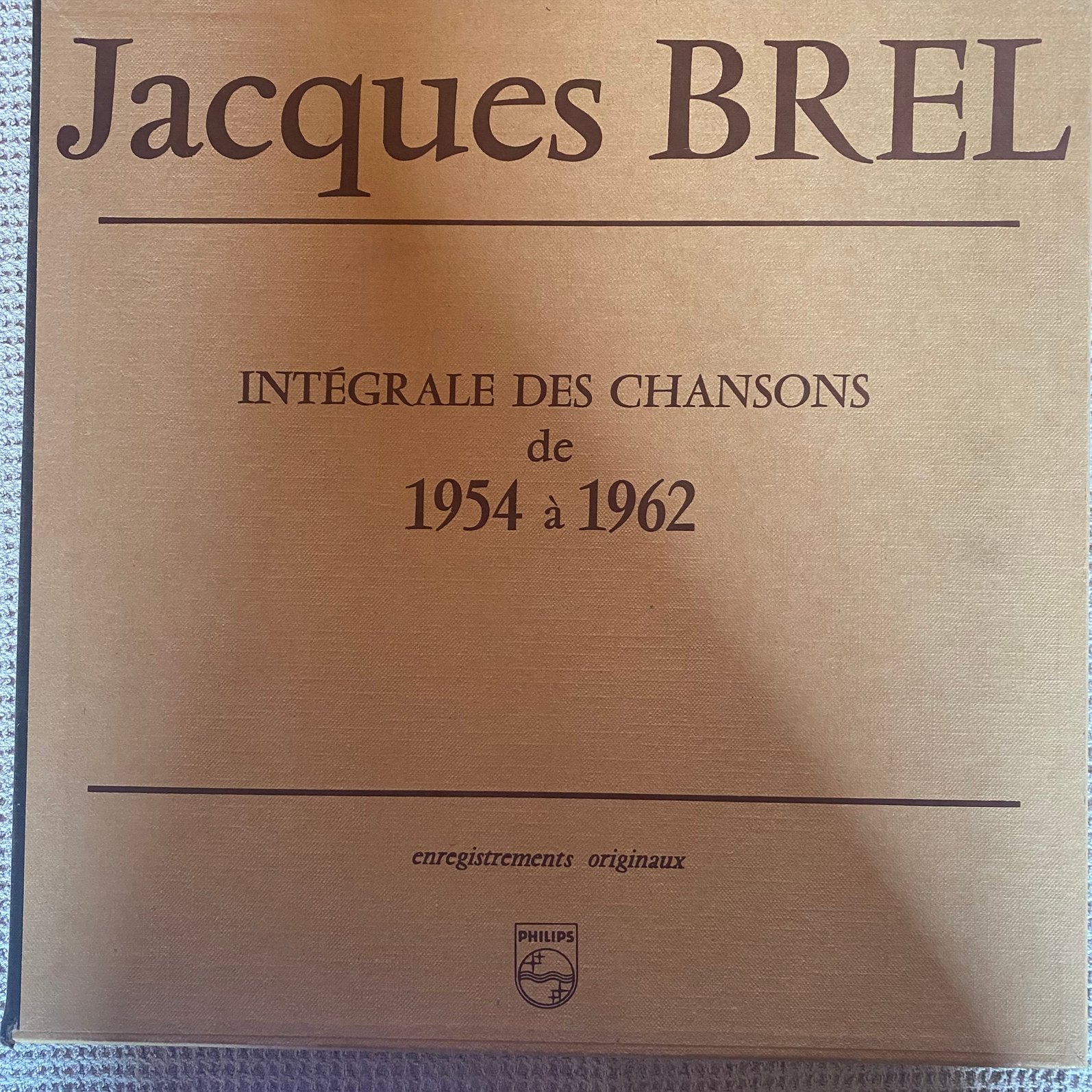 VENDU Jacques Brel - coffret 5 vinyles 33T, Coffret, Enlèvement, Comme neuf, Coffret