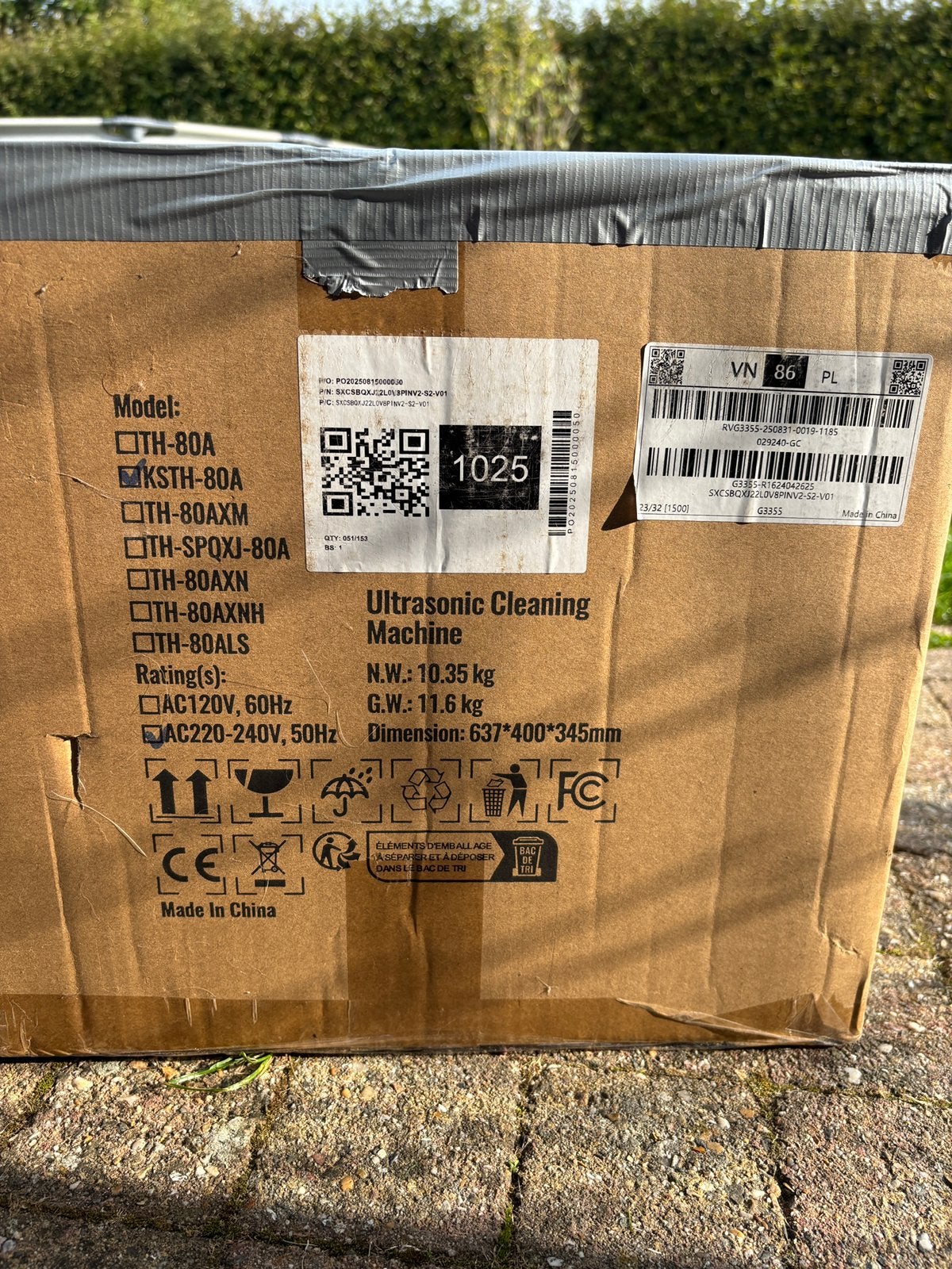 VEVOR KSTH-80A 22L ultrasoonreiniger 480W / 500W – nieuw, Enlèvement ou Envoi, Neuf