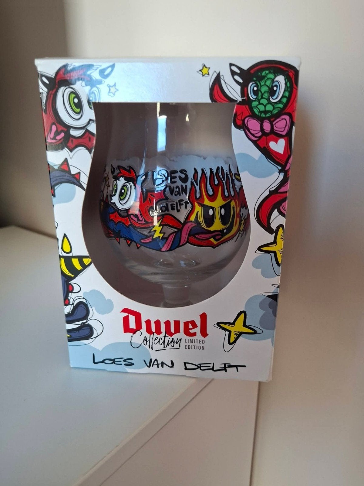 Duvelglas LOES VAN DELFT, Verzamelen, Ophalen of Verzenden, Nieuw, Bierglas