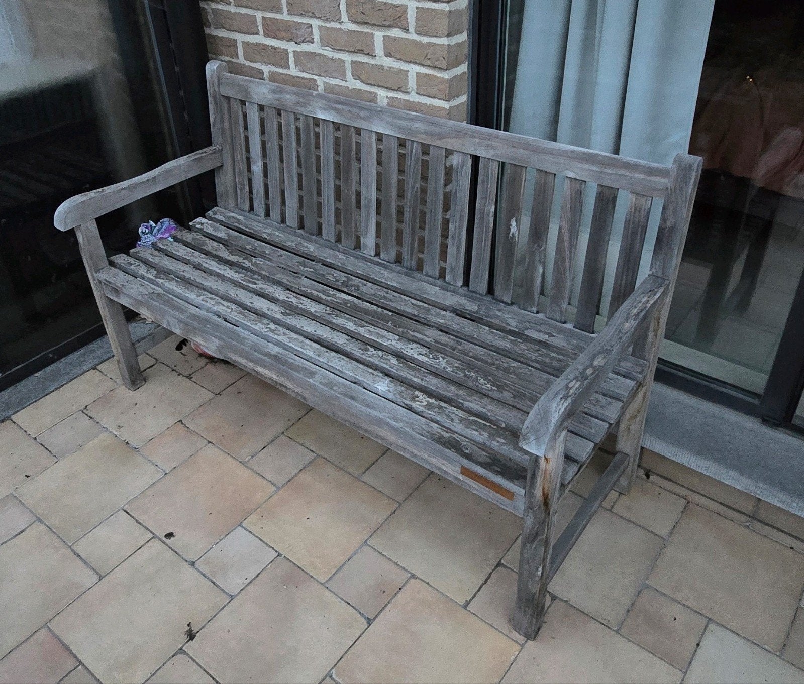 teak tuinbank, Tuin en Terras, Ophalen, Gebruikt, Teakhout
