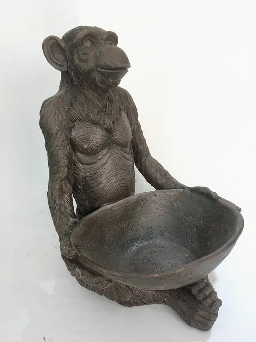 Chimpanzé avec bol, bol à fruits en résine, Enlèvement ou Envoi
