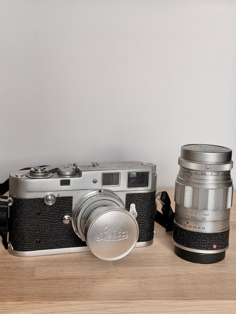 Leica M2 + objectif 50mm + objectif 90mm, Audio, Tv en Foto, Ophalen, Zo goed als nieuw, Spiegelreflex, Leica
