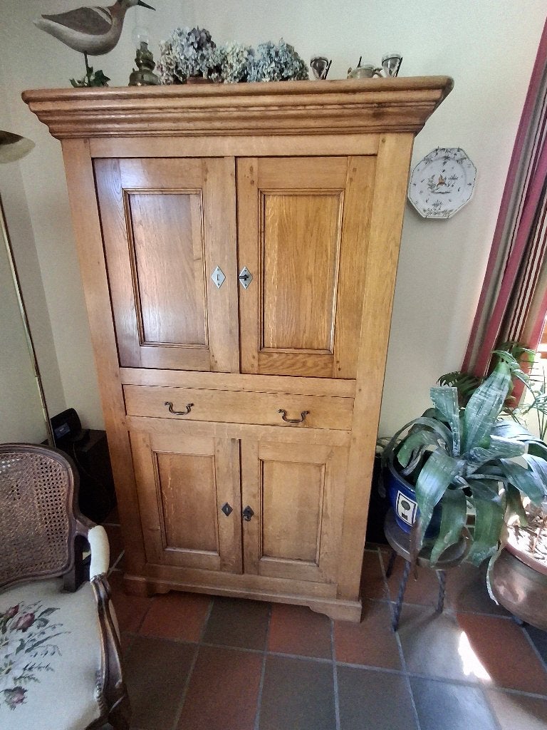 meuble TV et rangement, Maison & Meubles, Comme neuf, 100 à 150 cm, Chêne, 50 à 75 cm