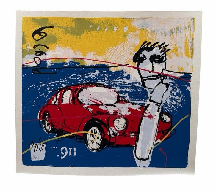 Herman Brood - Porsche 911, Antiek en Kunst, Ophalen of Verzenden