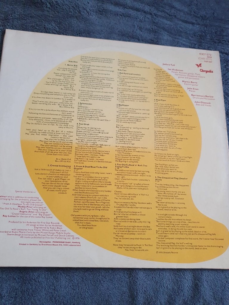 Jethro Tull - Too Old To Rock N Roll; Too Young To Die 1976, Ophalen, LP, Zo goed als nieuw, Folk Rock