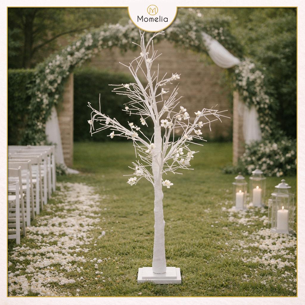 Décoration mariage - Arbre blanc avec fleurs à louer, Enlèvement, Comme neuf, Décoration