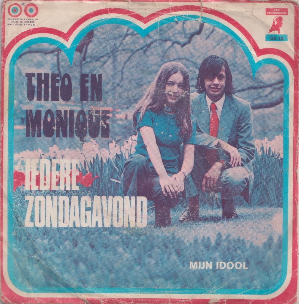 Theo en Monique – Iedere Zondagavond / Mijn idool - Single, Enlèvement ou Envoi, Utilisé, 7 inch, En néerlandais