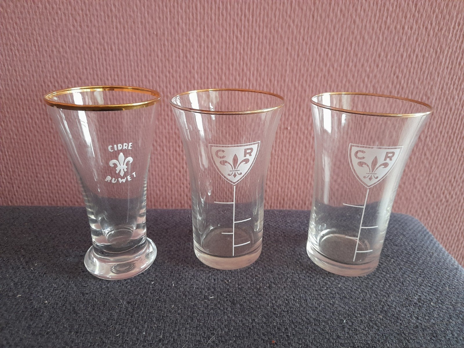 3 glaasjes cidre ruwet, Verzamelen, Ophalen of Verzenden