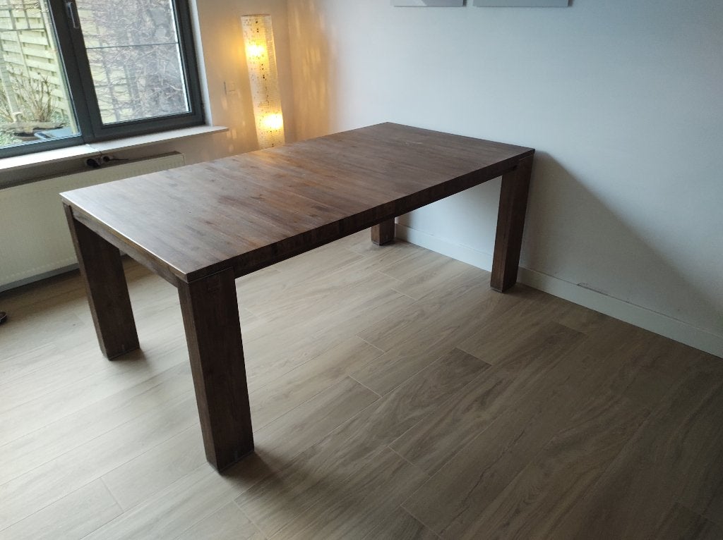 Verlengbare eettafel – L 190 (250) x B 100 x H 77 cm, Huis en Inrichting, Ophalen, Modern eigentijds, 50 tot 100 cm, Zo goed als nieuw