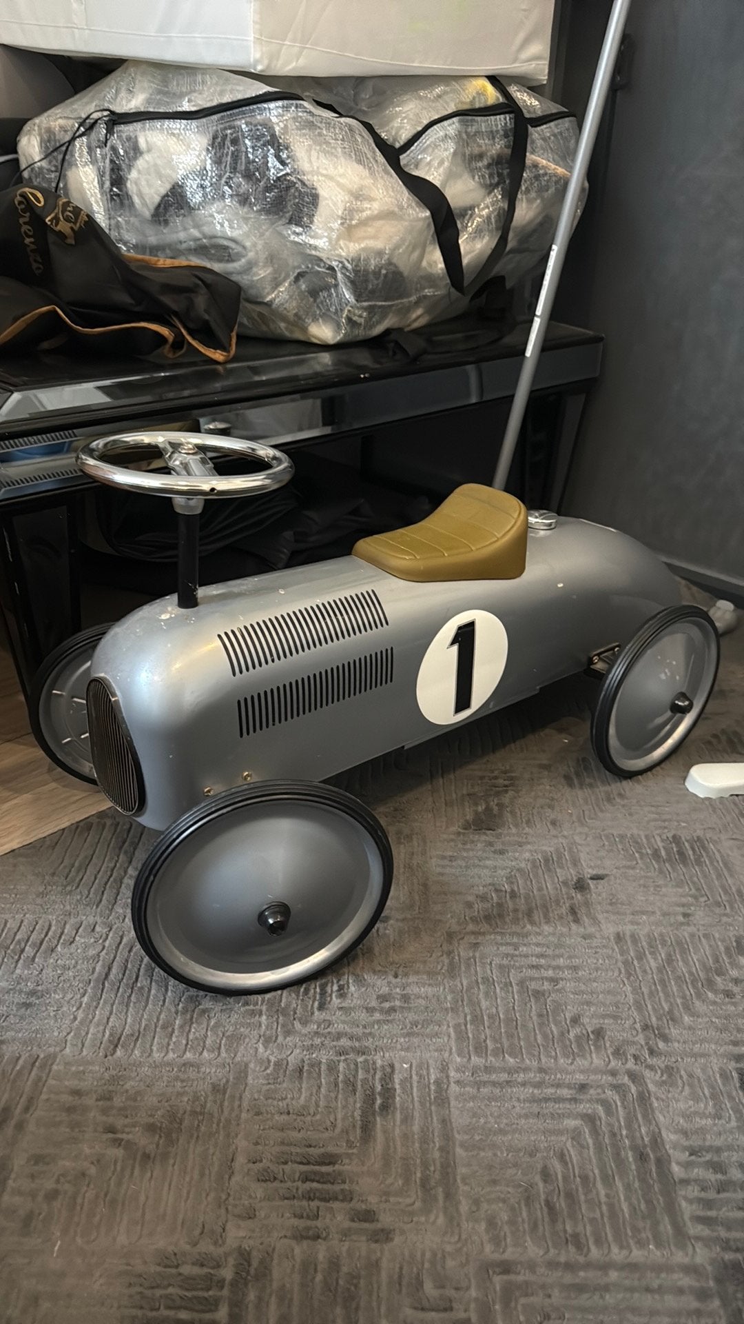 Retro Roller Loopauto Jean Formule 1-racewagens., Kinderen en Baby's, Ophalen, Zo goed als nieuw