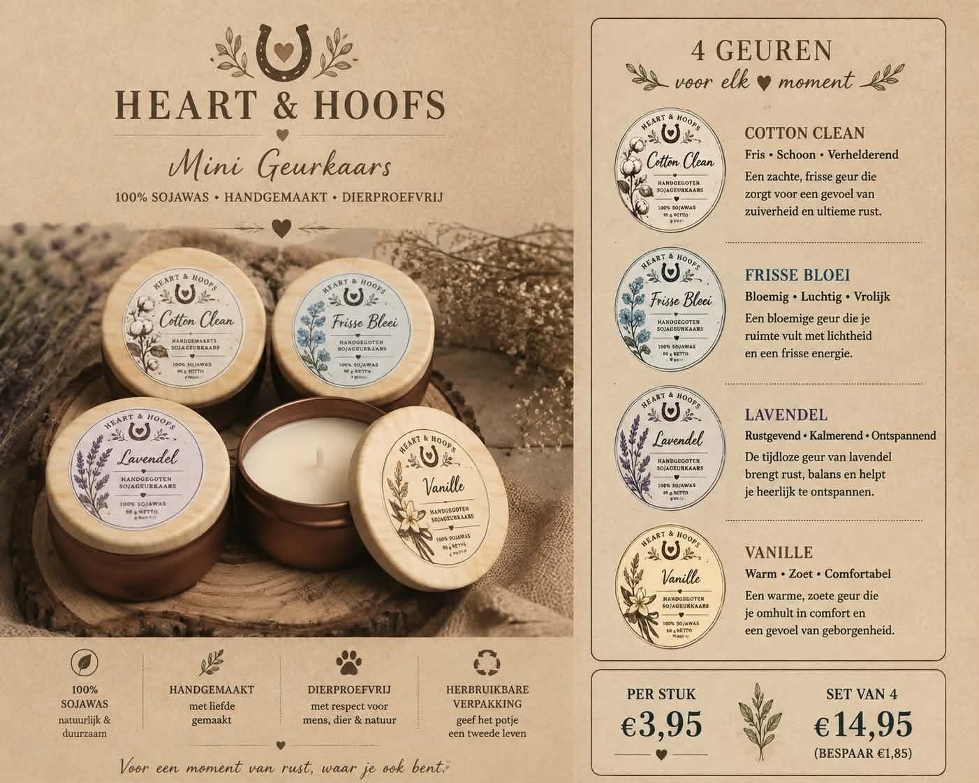 heerlijke geurkaarsen, Meerkleurig, Nieuw, Ophalen of Verzenden, Metaal