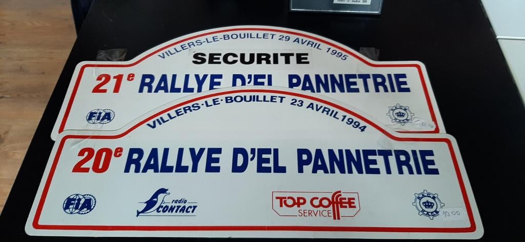 Plaques de rallye Rallye d'El Pannetrie 1994 1995, Enlèvement ou Envoi