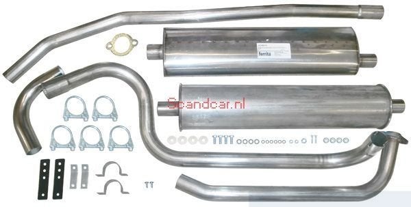 Volvo Uitlaatset PV544 B18 motor RVS +montage set Volvo onde, Enlèvement ou Envoi, Neuf, Volvo