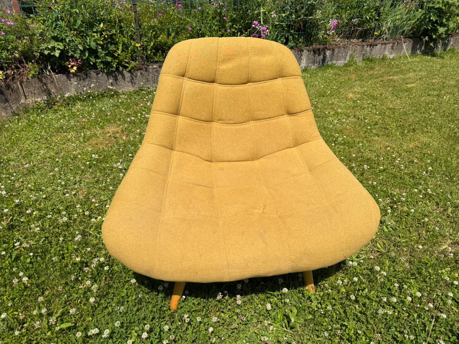 Fauteuil style scandinave ocre/moutarde, Enlèvement, Comme neuf