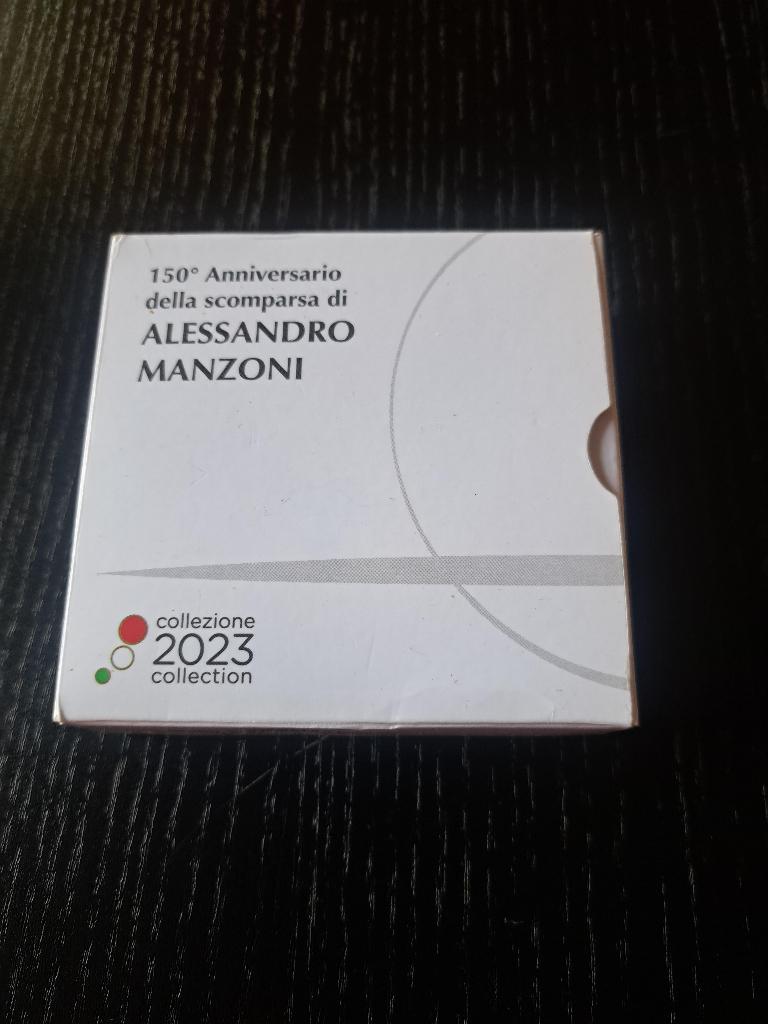 2023 Italie 2 euros A. Manzoni Épreuve dans une boîte, rare, Envoi, Italie, 2 euros, Monnaie en vrac