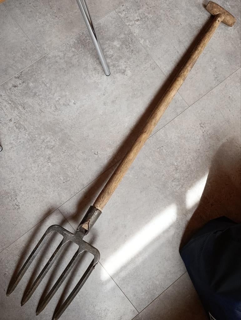 Fourche avec manche en bois, Hout