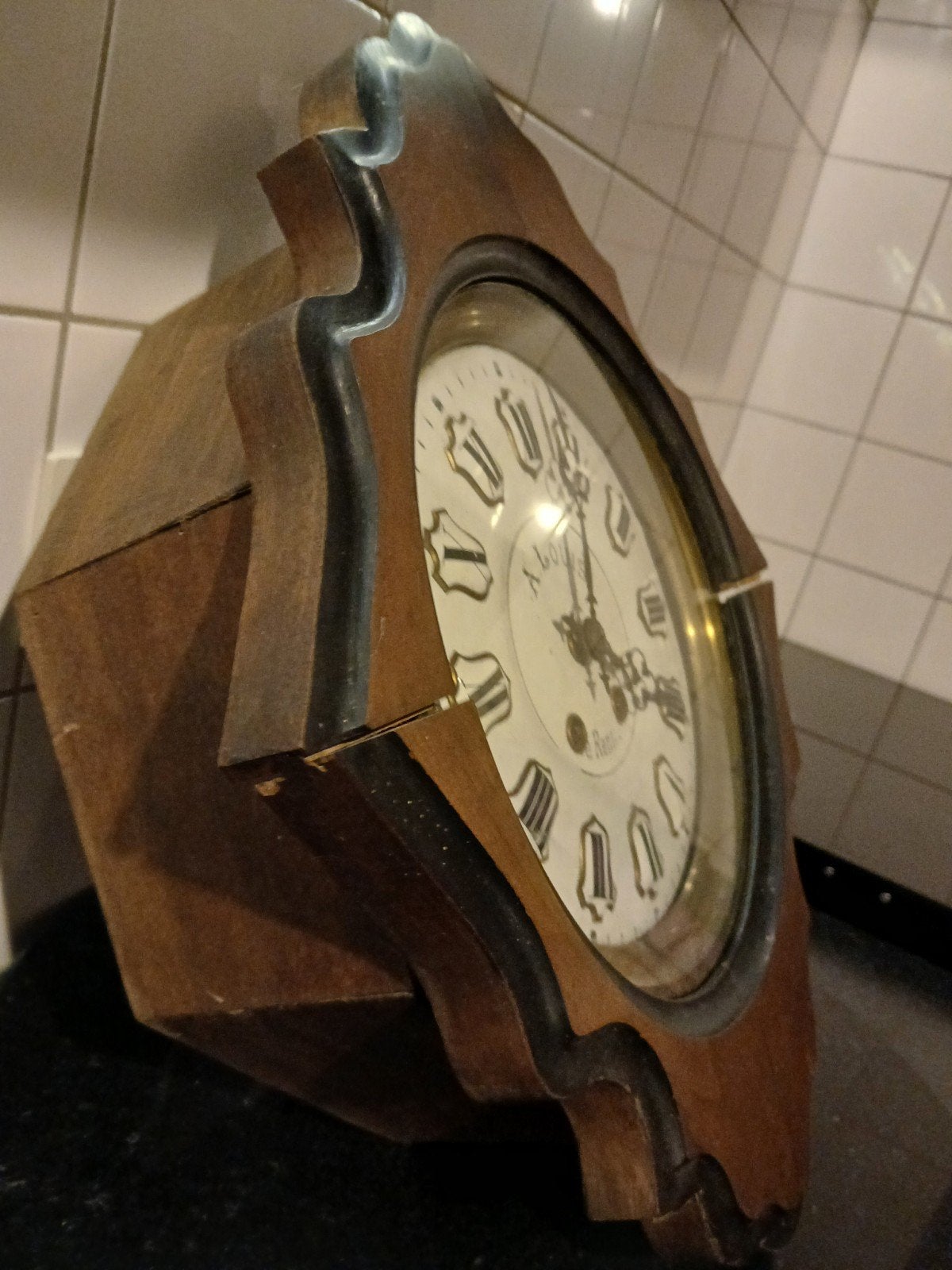 Antieke Ossenoogklok 1870/1890, Antiek en Kunst, Ophalen of Verzenden