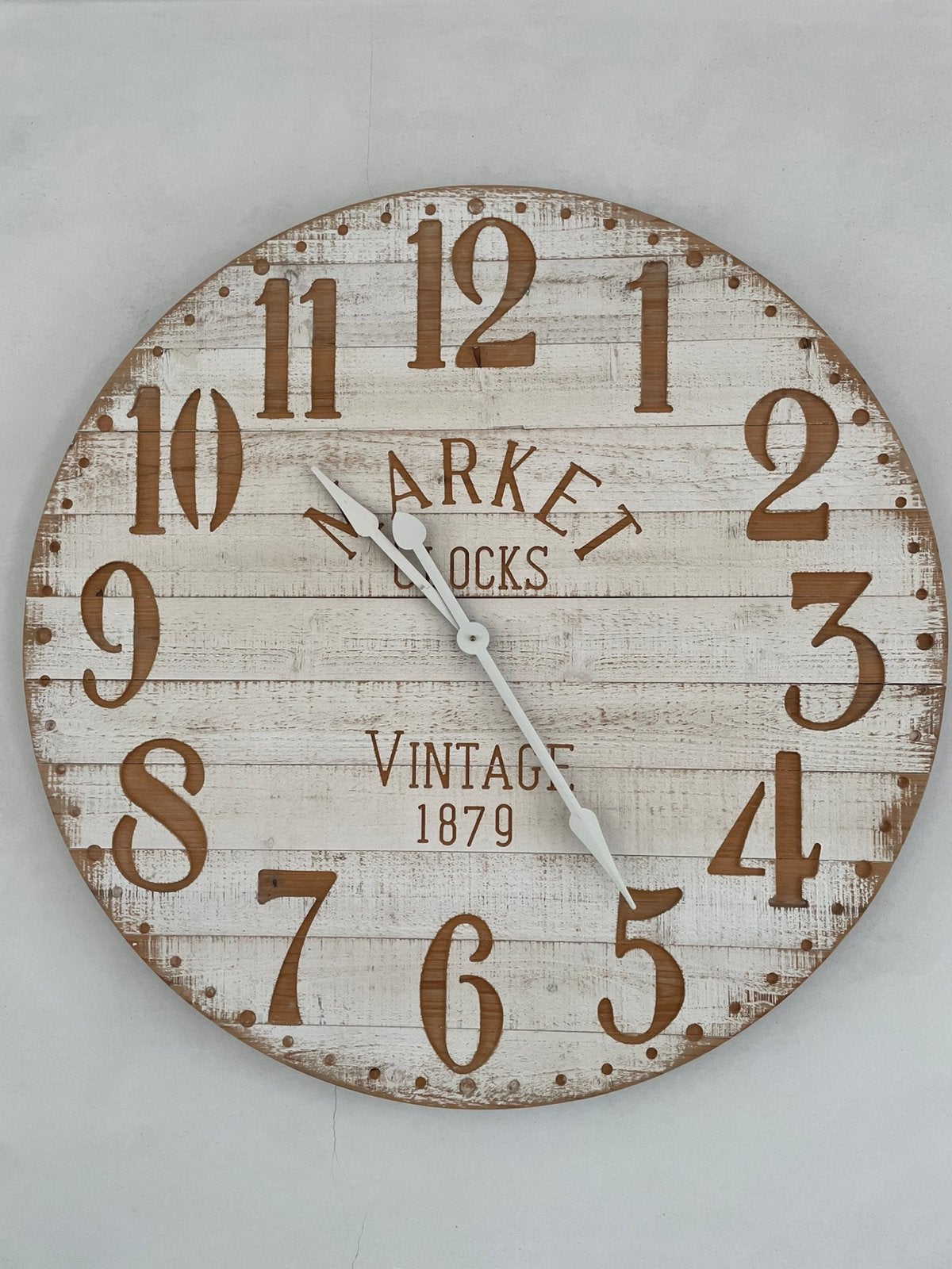 Maisons du monde Grande horloge murale en bois, Maison & Meubles, Accessoires pour la Maison | Horloges, Vintage, Enlèvement, Comme neuf