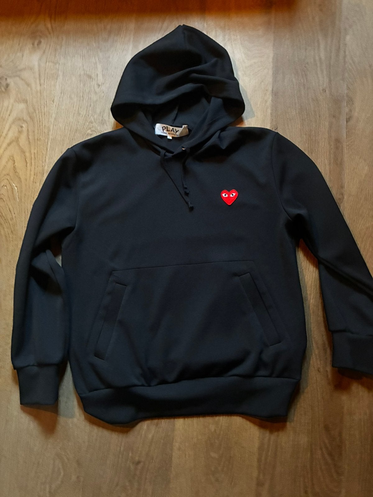 Comme de garçons play hoodie zwart, Kleding | Heren, Verzenden, Nieuw, Zwart