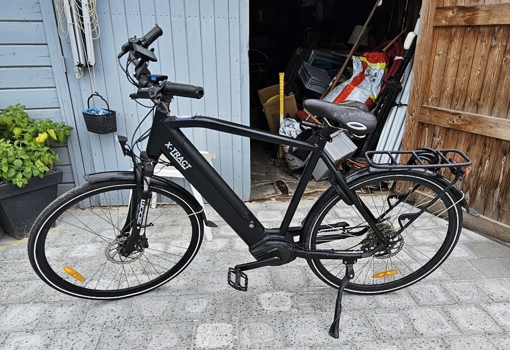 Elektrische herenfiets X-tract zwart, Fietsen en Brommers, Ophalen, Zo goed als nieuw, 50 km per accu of meer, Overige merken
