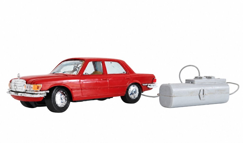 Vintage bestuurbare modelauto van een Mercedes-Benz 450 SE, Ophalen of Verzenden, Gebruikt