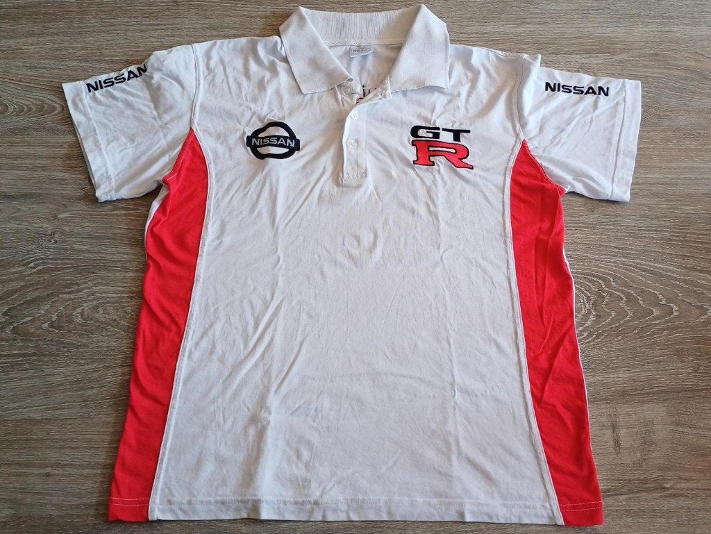 T-shirt polo Nissan GT-R blanc taille M, Vêtements | Hommes, T-shirts, Enlèvement ou Envoi, Comme neuf, NOVA Racing Wear, Blanc