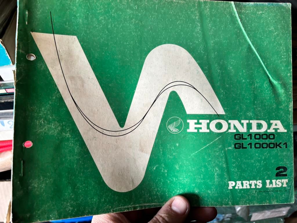 Listes de pièces pour la Honda GL1000 Goldwing, Motos, Enlèvement ou Envoi, Honda