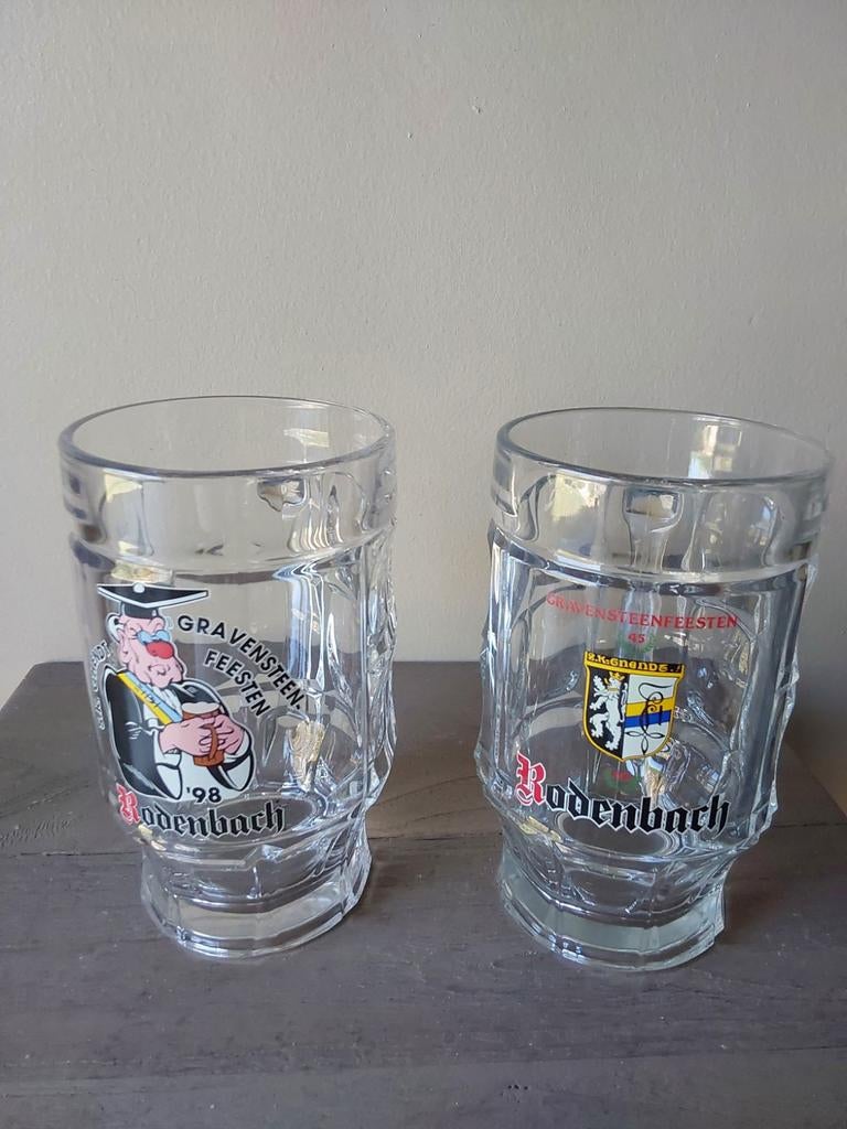 2 grote rodenbach glazen gravensteen feesten, Enlèvement ou Envoi