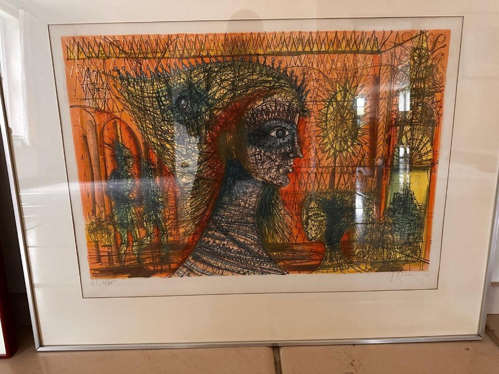 Lithographie van Jean Carzou oplage ex 25 van 35, Antiek en Kunst, Ophalen