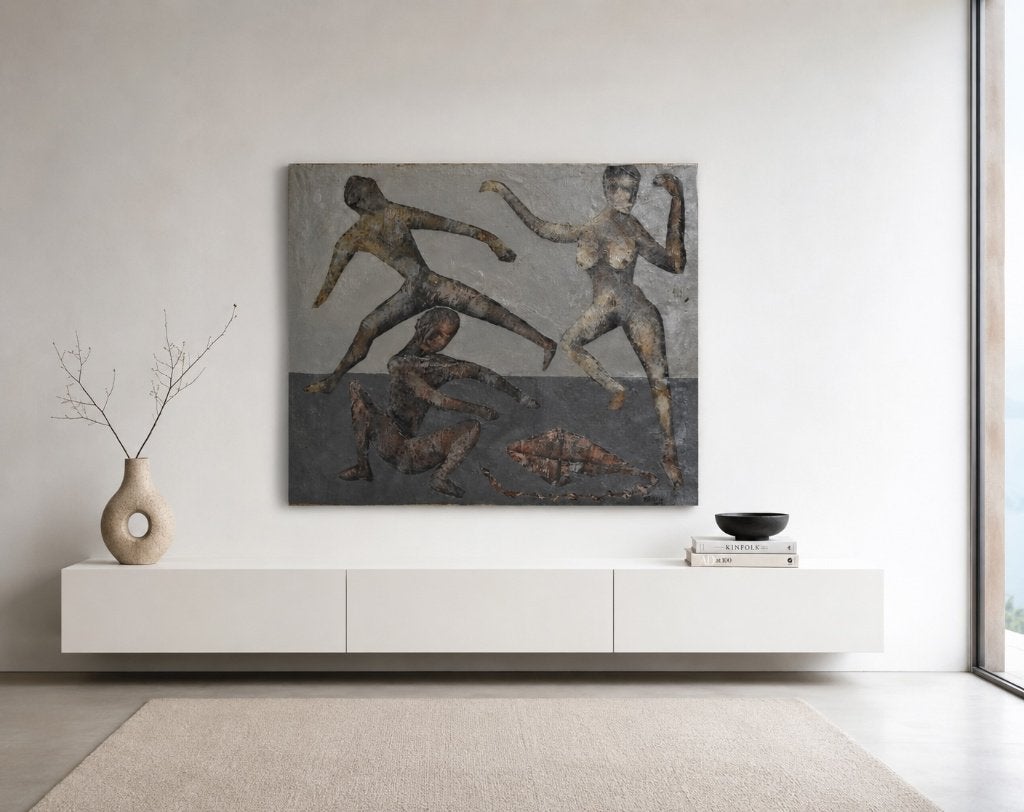 MONTERO Le Cerf-volant 1958 peinture sur toile recto verso, Enlèvement