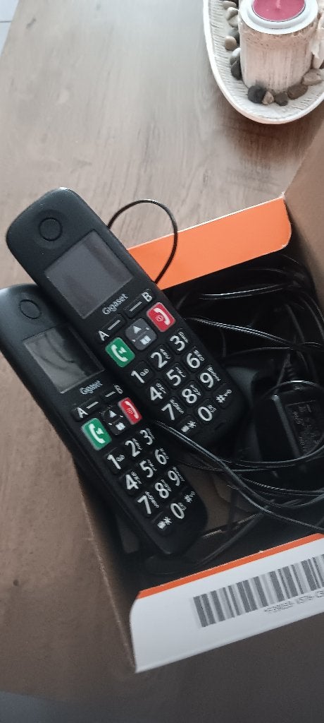 Telefoon, Télécoms, Téléphones fixes | Combinés & sans fil, Enlèvement, Utilisé, 2 combinés