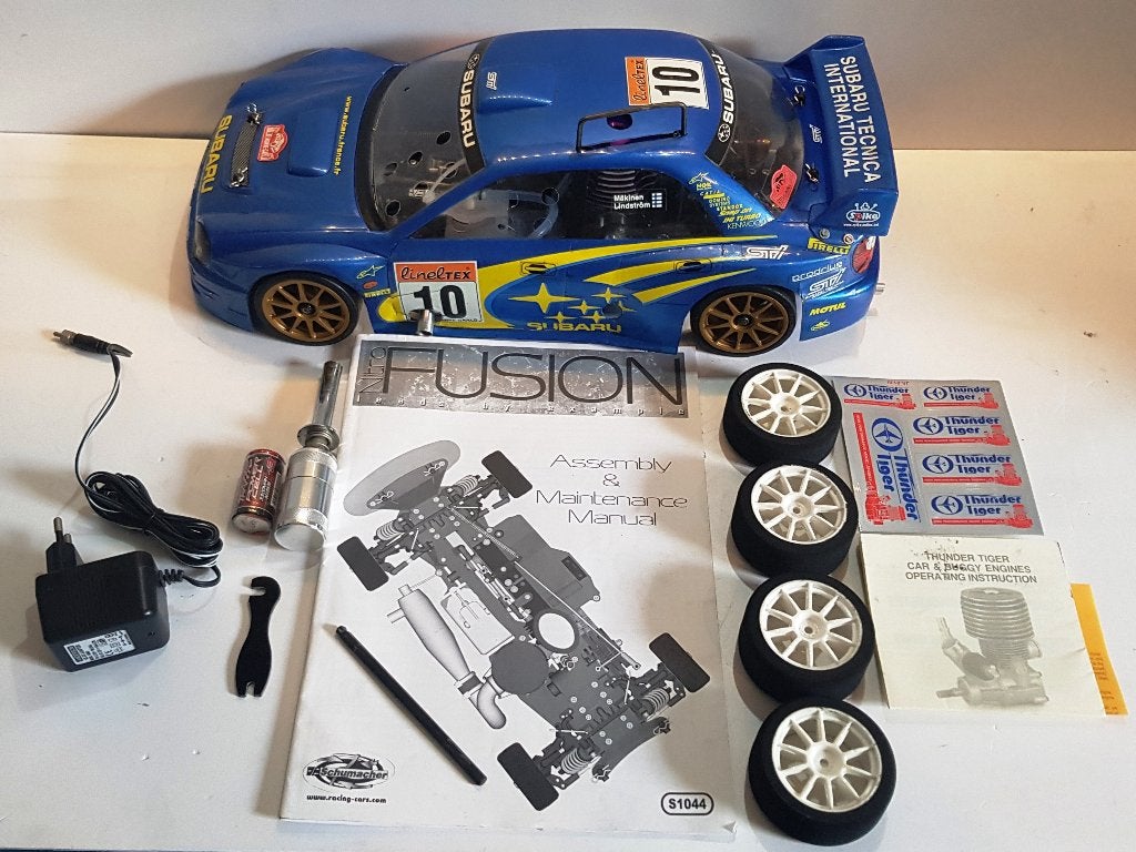 Schumacher Nitro Fusion (3 vitesses) avec Subaru WRC, Échelle 1:10, Nitro, Envoi, Comme neuf