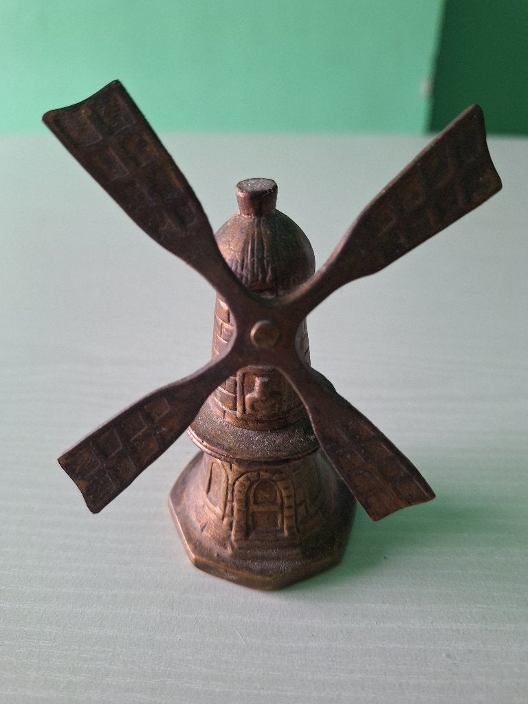 Koperen vintage windmolenbel, Ophalen, Koper