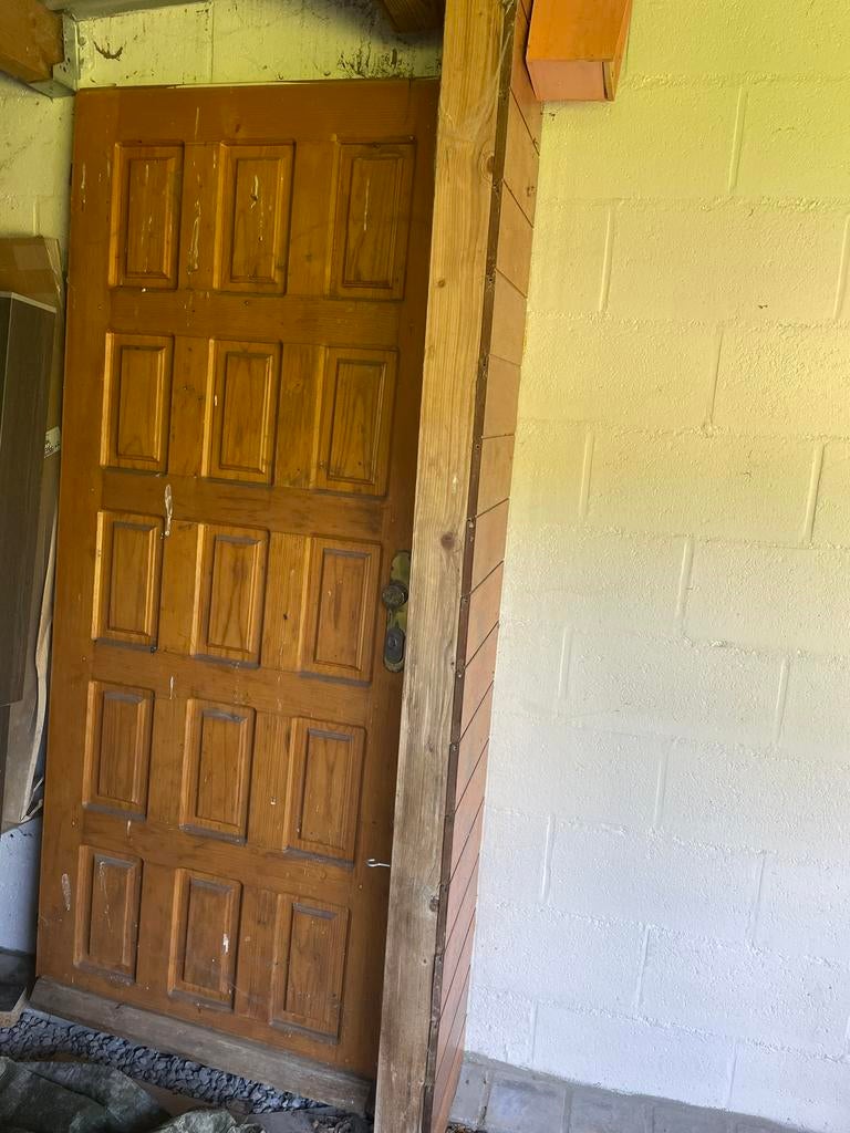 Porte extérieur en sapin massif, Enlèvement, Comme neuf