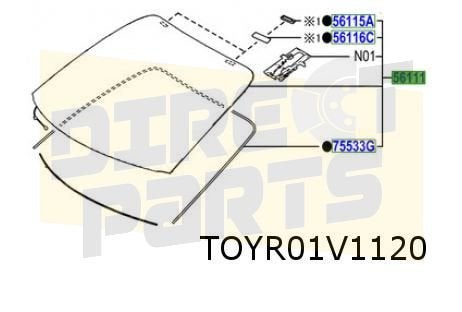 Toyota Yaris Cross (8/21-) voorruit (bij HUD) Origineel! 561, Neuf, -, Toyota, -