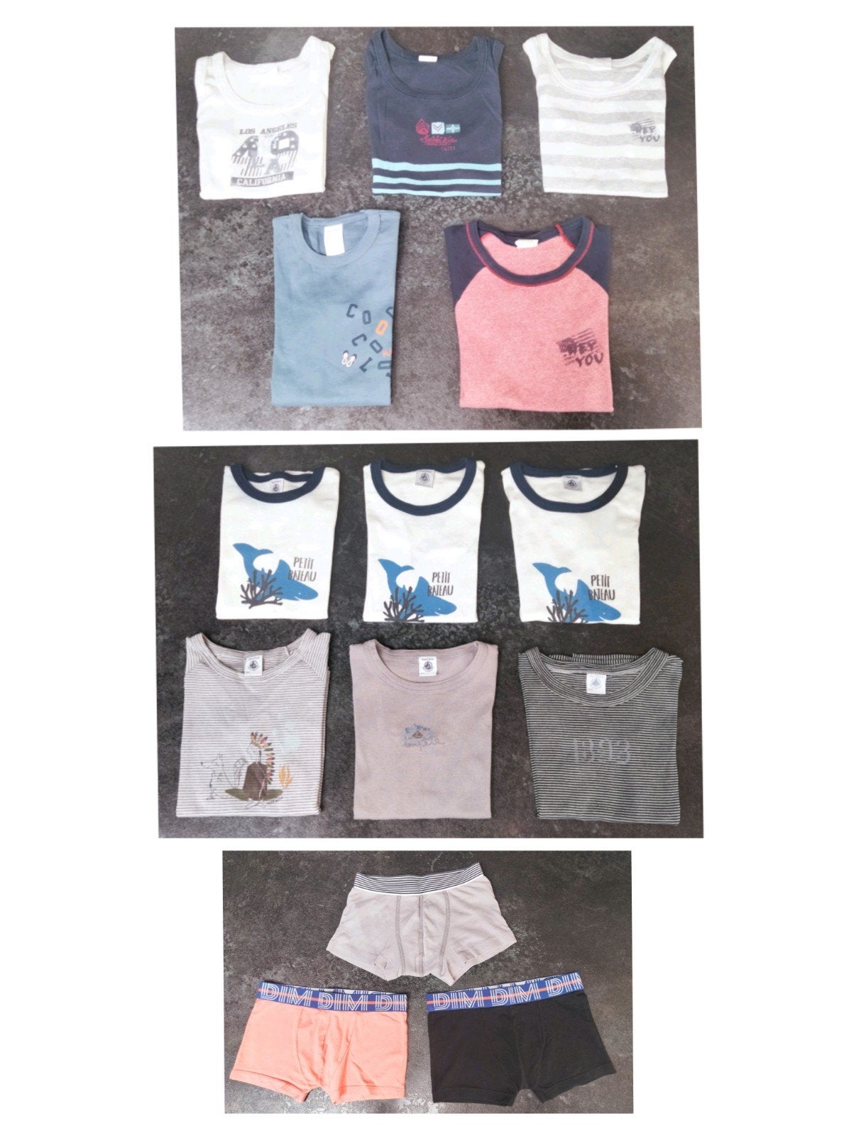 Lot chemisettes Petit Bateau/Absorba+ boxers T.B.ET., Enlèvement ou Envoi
