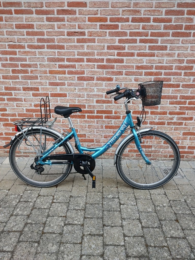 Meisjesfiets 24 inch, Fietsen en Brommers, Ophalen, Velgrem, Minerva, Handrem