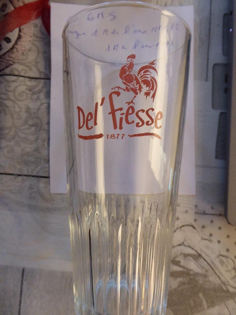 verre a biere del'fiesse ,liege , coq, Ophalen of Verzenden, Gebruikt, Glas of Glazen