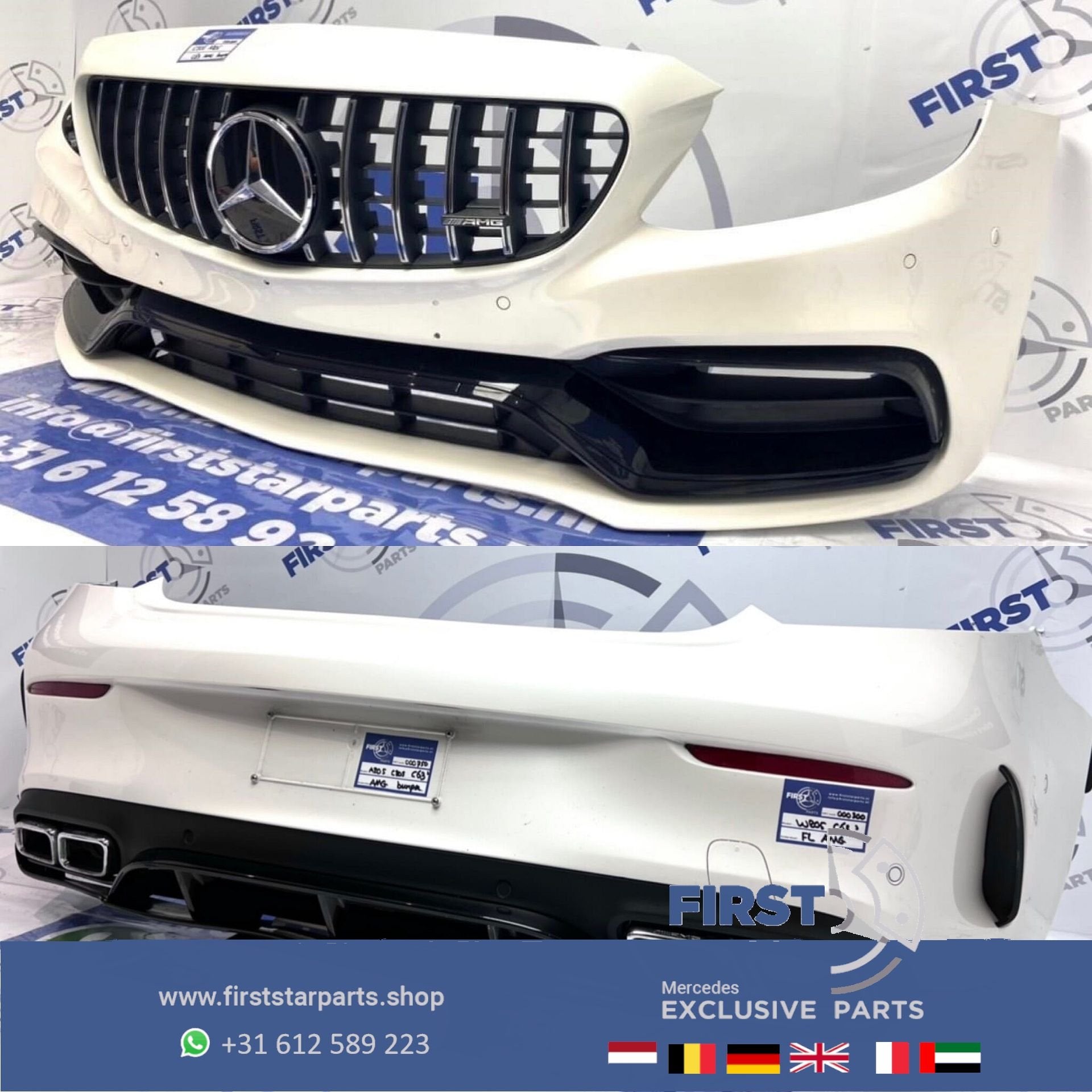A205 C205 C63 FACELIFT AMG PAKKET WIT/ZWART/GRIJS COMPLEET M, Utilisé, Avant, -, -