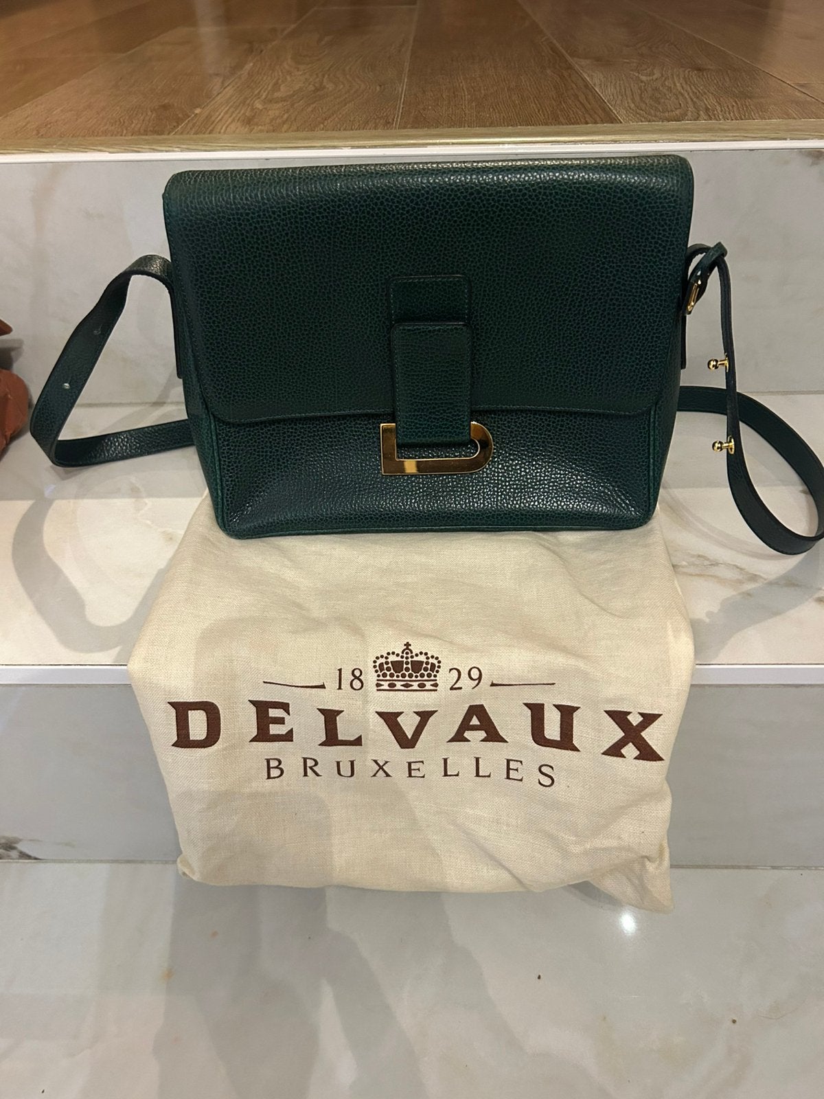 Sac à main Delvaux, Enlèvement, Comme neuf, Vert, Sac à main