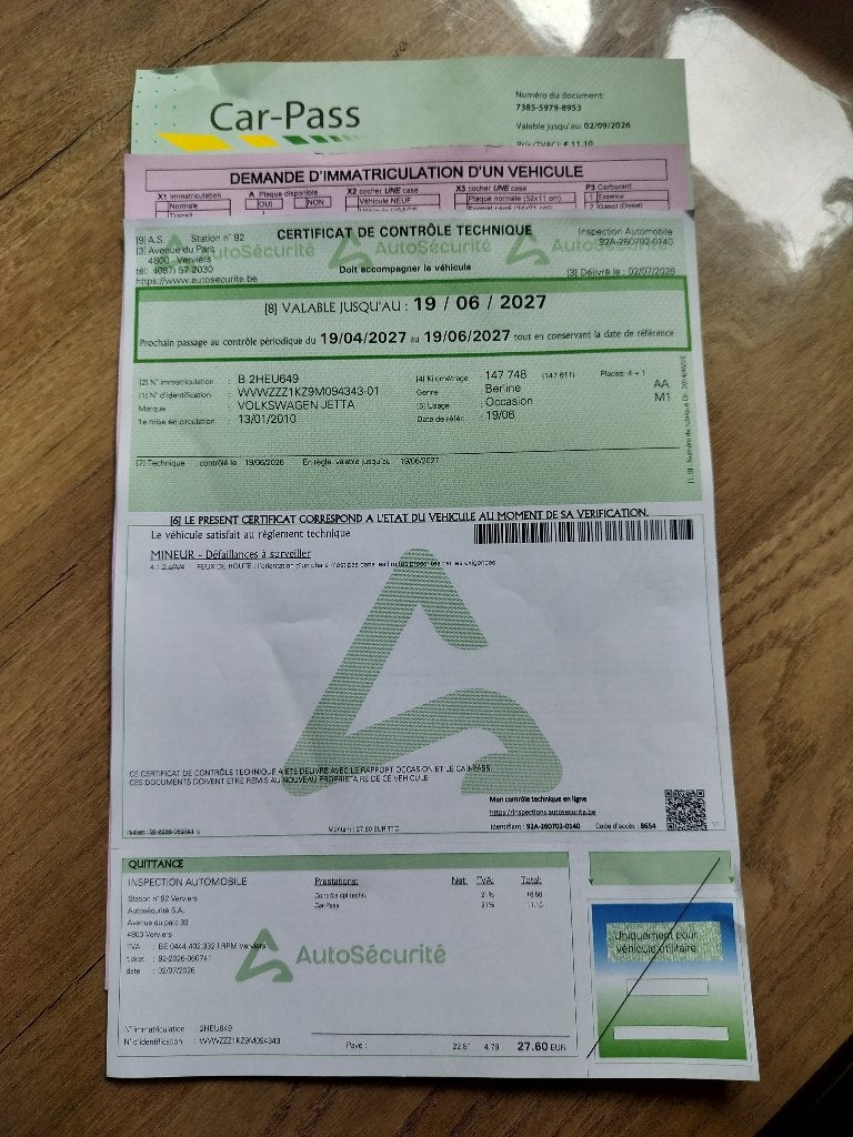 Volkswagen Jetta 1.9 tdi prêt immatriculée 4950€, Auto's, Overige bekleding, Zwart, ABS, Particulier