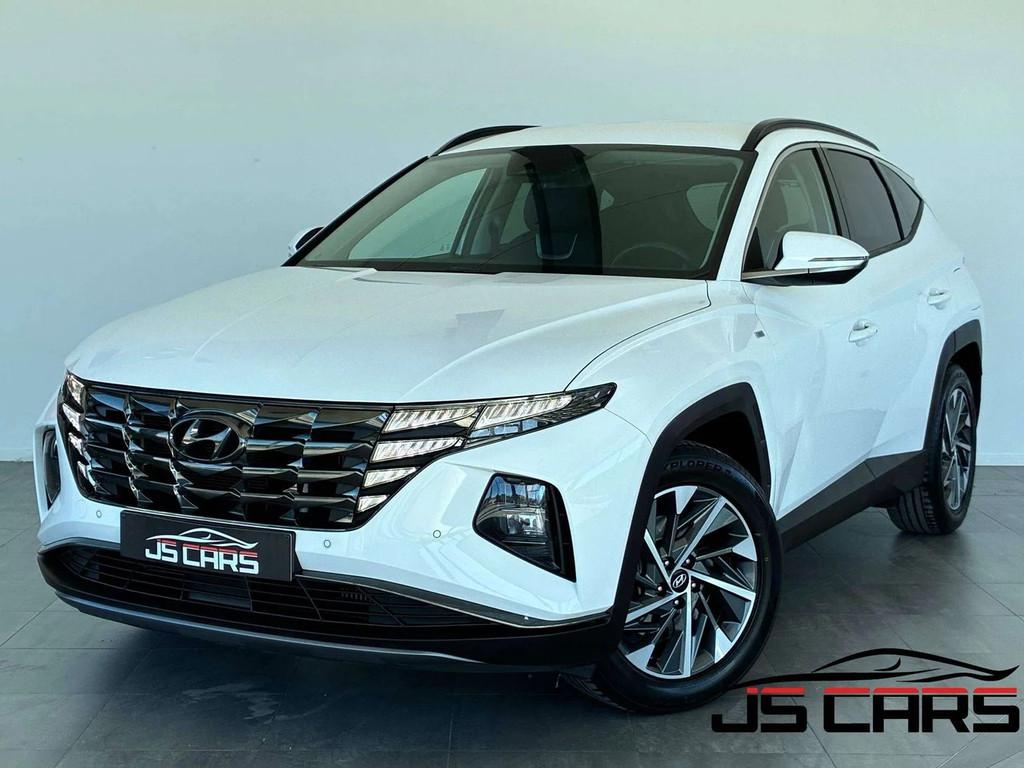 Hyundai Tucson 1.6 CRDi MHEV DCT-1ERPRO-GPS-CARPLAY-CUIR-CAM, Gebruikt, 136 pk, Wit, Leder
