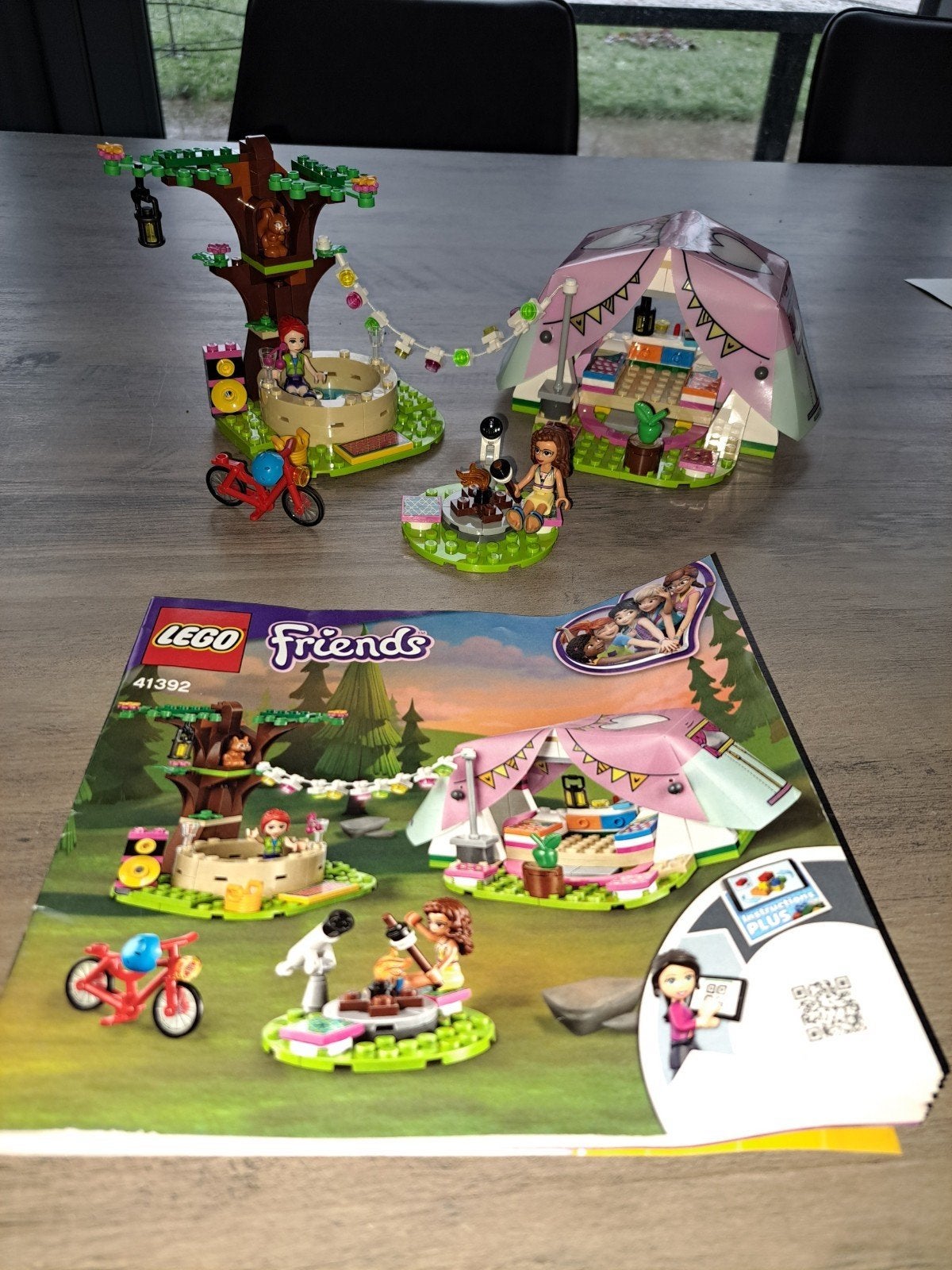 lego friends 41392 glamping in de natuur, Lego, Ophalen of Verzenden, Zo goed als nieuw, Complete set