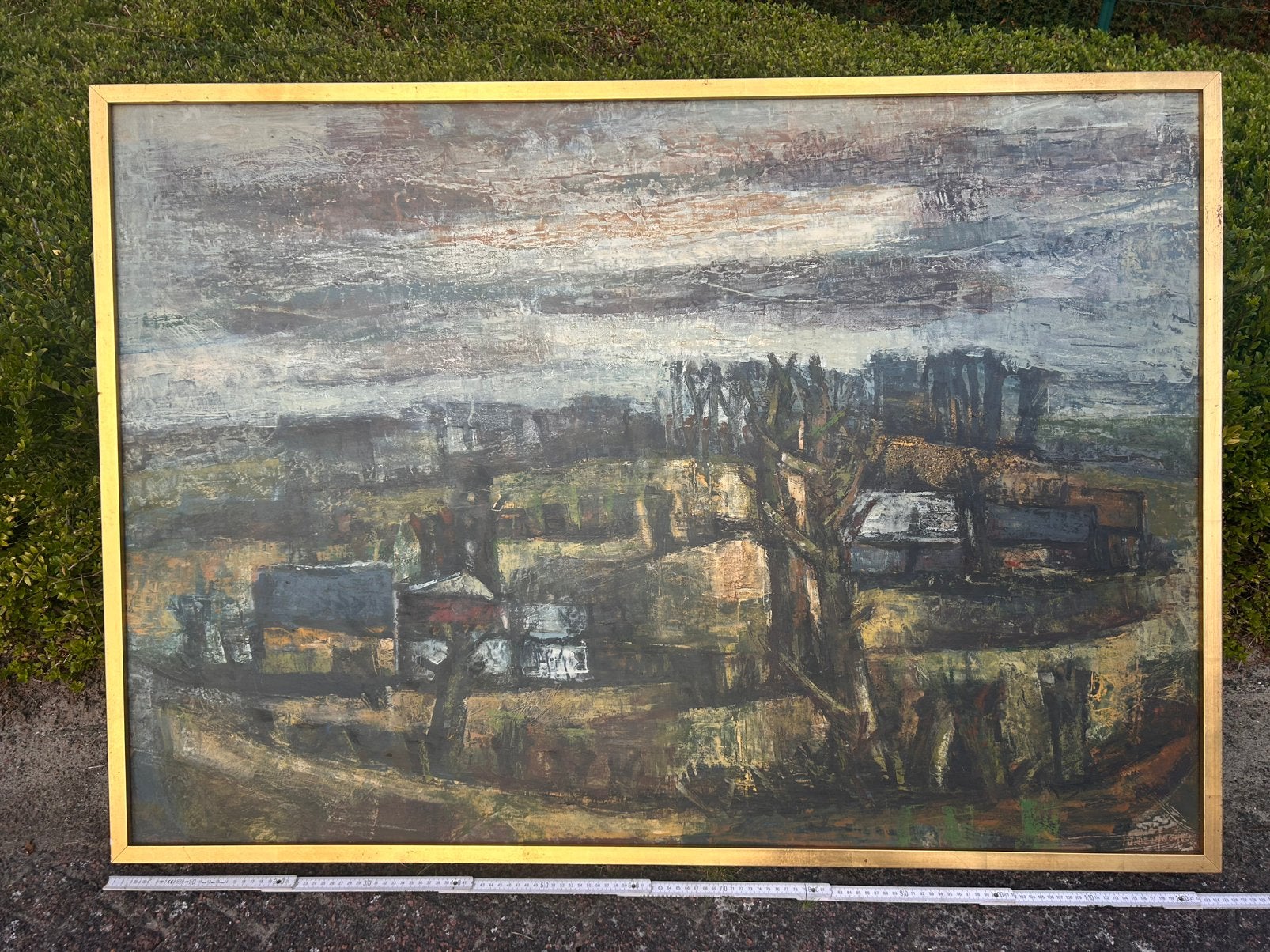 Peinture. Paysage. J. Delanghe. Grammont, Enlèvement, Paysage