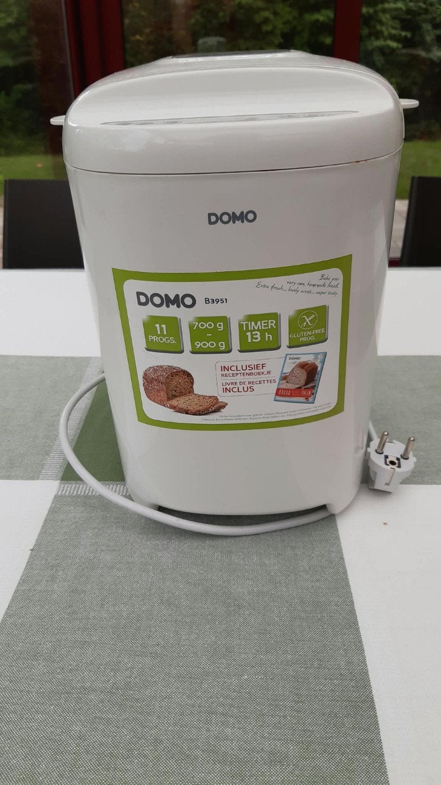 Machine à pain Domo B3951, 800 à 1200 grammes de pâte, Enlèvement, Utilisé, Avec minuteur