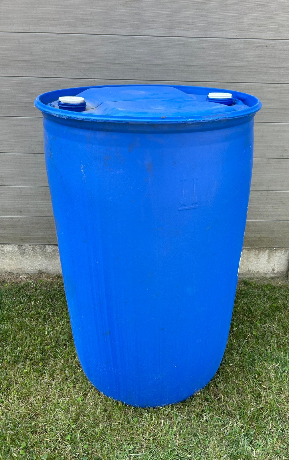 Blauw kunststof vat 220 liter, Jardin & Terrasse, Barils de pluie, Enlèvement, Neuf, Synthétique