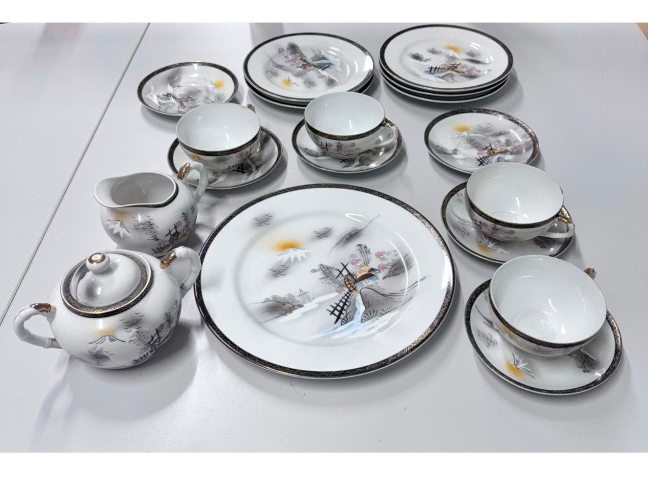 Antiek Japan Japans servies Yasuda company hand geschilderd, Ophalen of Verzenden
